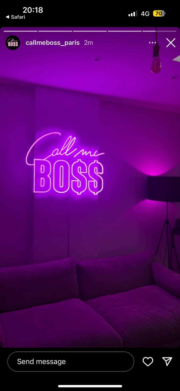 Néon rose Call me BO$$
